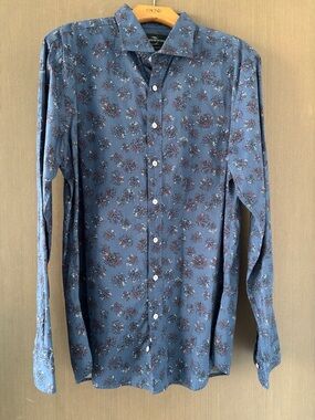 Rodd & Gunn Blue Floral Button Shirt - Size Large